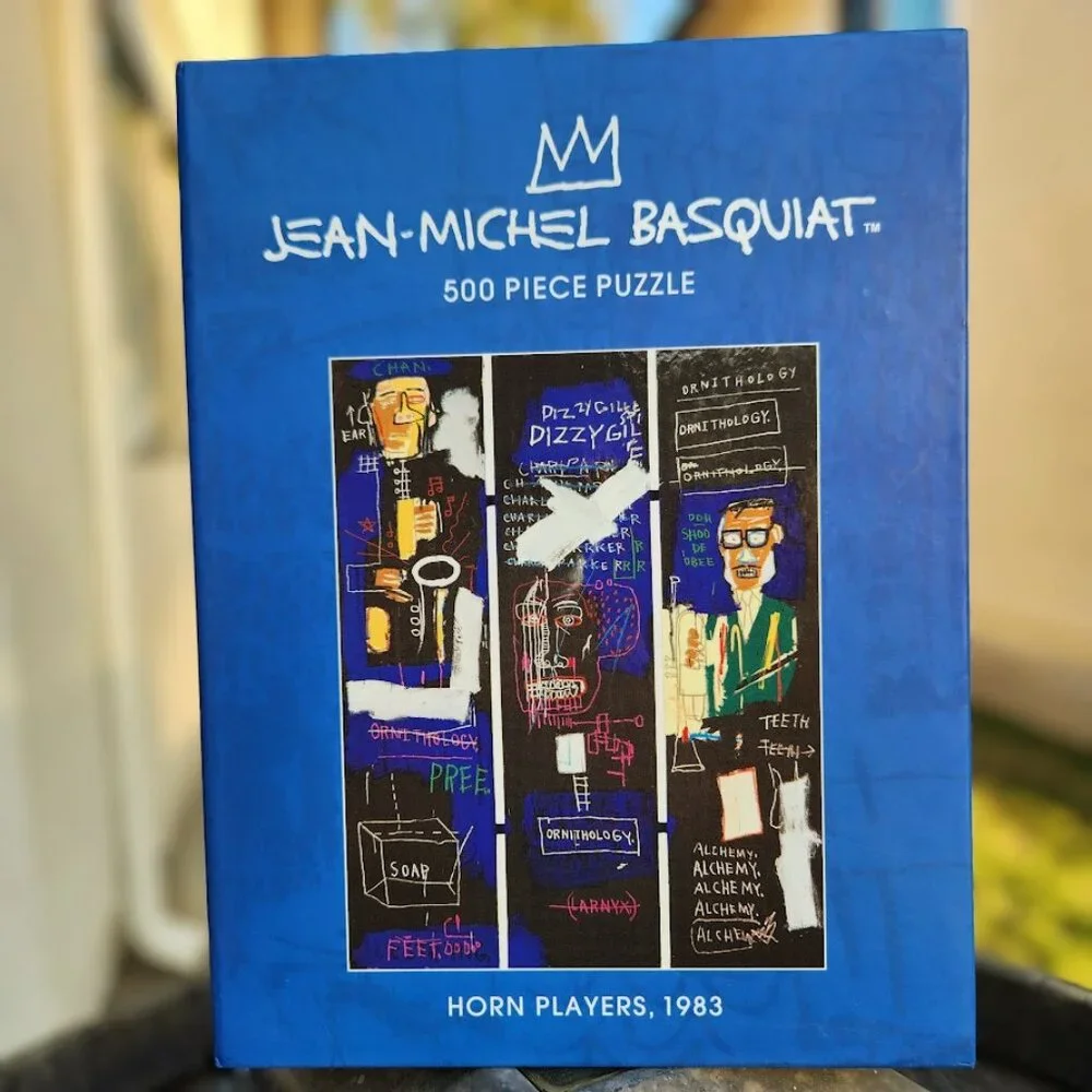 NEW Jean-Michel Basquiat 1983 Horn Players Jazz 500 Piece Book Jigsaw Puzzle Art